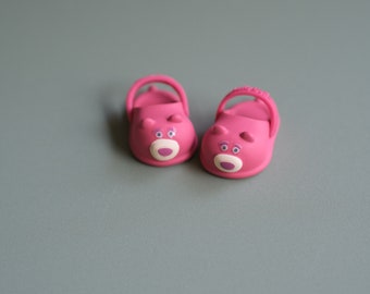 OB11 & Middie Blythe shoes, Obitsu 11 shoes,  OB11 pink bear Shoes, Handmade small shoes, YMY Shoes, Diy OB11 Shoes