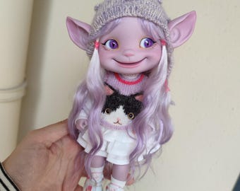 1/6 Bjd Loy, Purple Skin Elf Doll, Resin Bjd Loy Doll, Movable