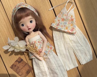 Completo due pezzi Blythe, completo Blythe, abiti OB22, abiti OB24, abiti Neo Blythe, completo Blythe, abiti estivi Blythe, abiti Aznoe