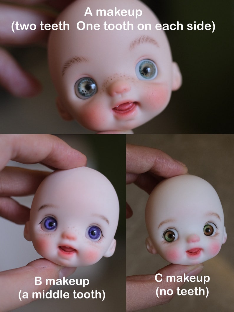 Lucy ob11 doll, Bare head, Lucy doll, OB11 doll, obitsu 11 doll image 10