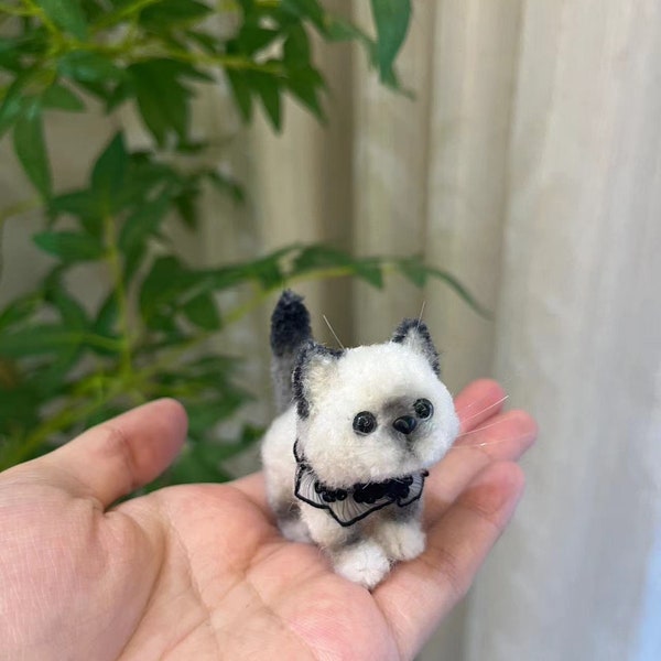 Miniature Cat,Wool Stem cat for Blythe/Yosd/Ob11 doll