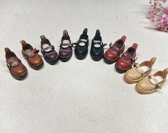 Blythe Schuhe, Blythe Leder Stiefel, Lederschuhe OB22/OB24, Lederschuhe für Puppen, Blythe Schwarze Schuhe, Handgemachte kleine Schuhe