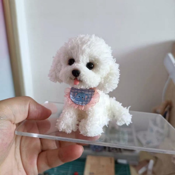 Miniature Dog,Wool Stem dog for Blythe/Yosd/Ob11 doll, doll pet, doll dog