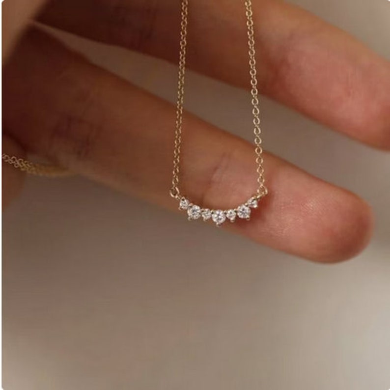 Round Cut Moissanite Diamond Pendant - Genuine Yellow Gold Pendant shops Without Chain Bridal Gift - Cluster Necklace Pendant Anniversary Gift For