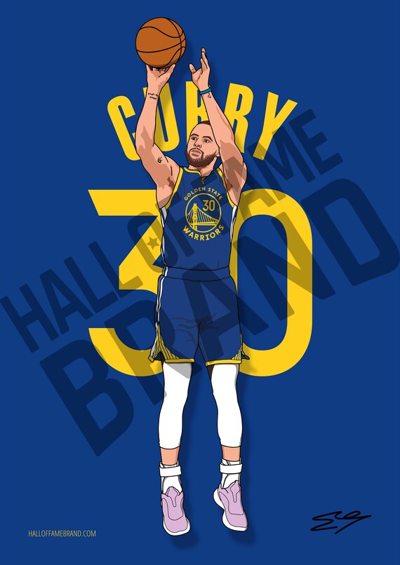 Steph Curry Poster Golden State Warriors Nba Basketball - Etsy
