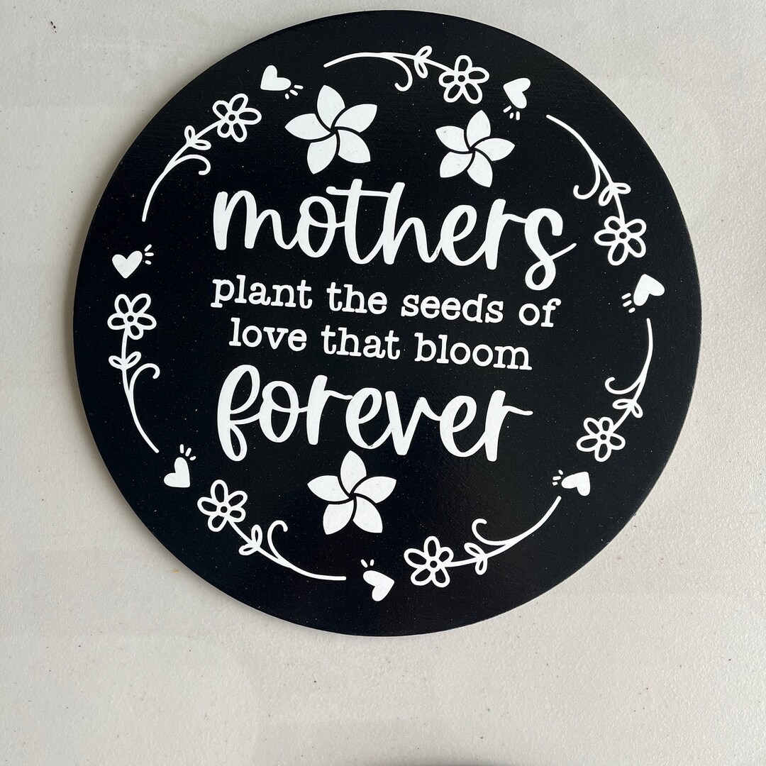 Mother's Day Round Plaque Family Wall Sign round Wood Plaque Wall