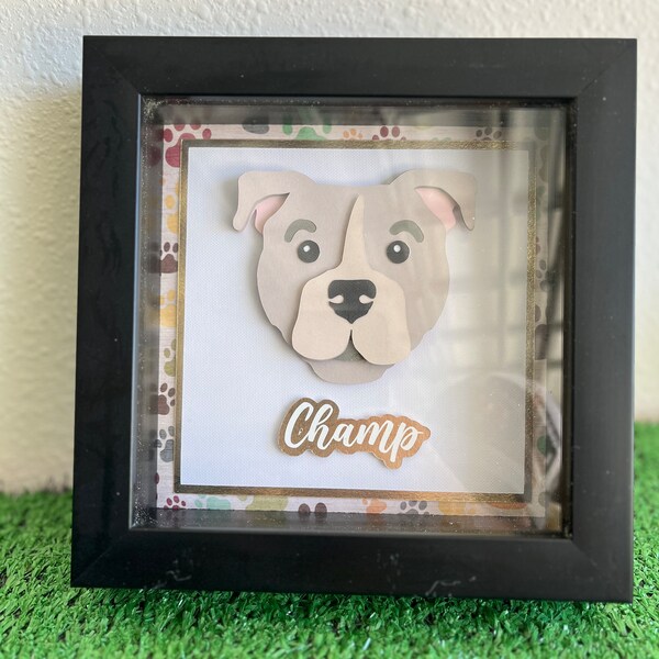 Dog Memorial Shadow Box Etsy