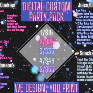 Digital Party Pack| Any Theme| Any Event| (Order Now, Pay After)| READ DESCRIPTION