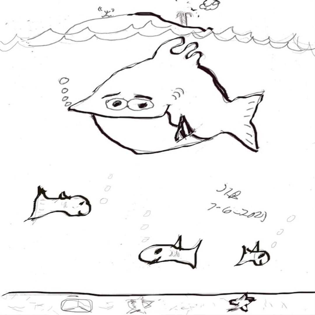 Big Fish Coloring Page - Etsy