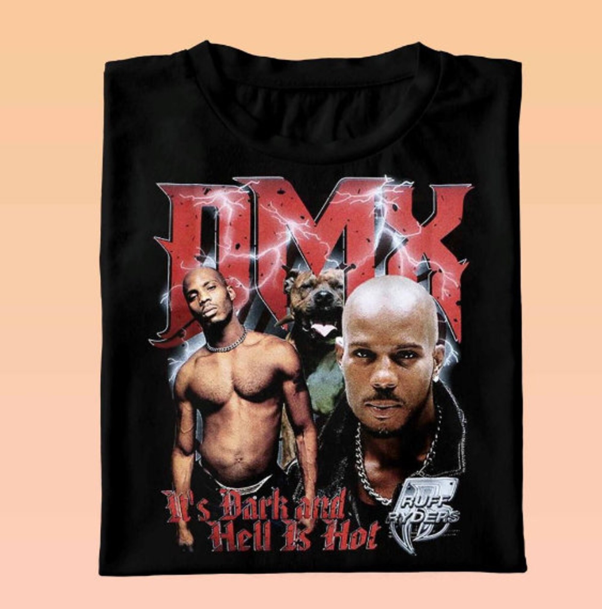 Discover DMX Red Letters Vintage Retro Style Rap Music Hip Hop T Shirt,