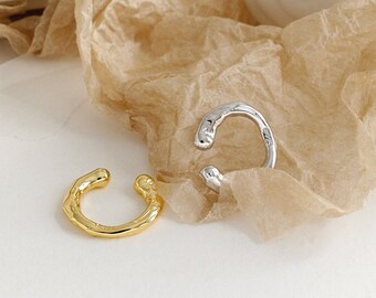 18K Gold Ear Cuff, Cartilage Ear Wrap, Single Ear Cuff, Cartilage Gold Ear Cuff, Ear Cuffs No Piercing, Non Pierced Ear Cuff