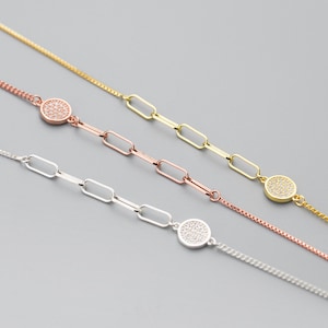 Dainty Bracelet, Paperclip Chain Bracelet, Modern Bracelet, Adjustable Bracelet, Minimalist Bracelet, Delicate Bracelet, Gold Chain Bracelet
