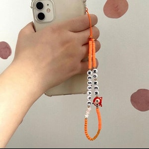 Custom Phone charm,custom name beaded phone charm,phone chain, heishi bead custom phone accessories,custom 90’s style phone charm,