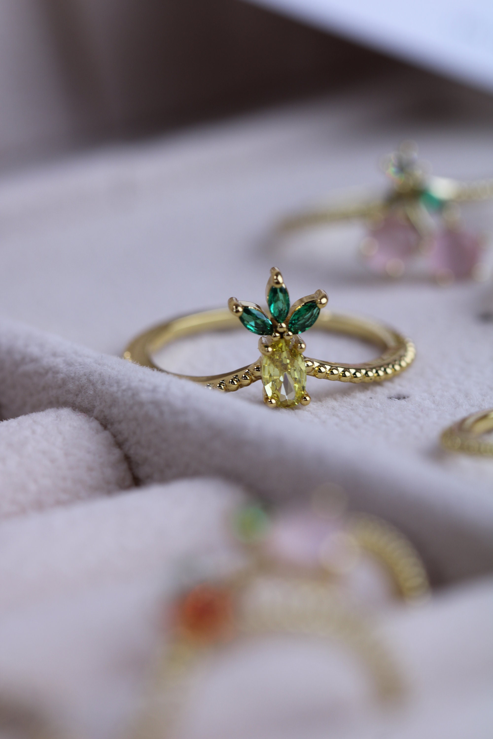 Realfruit Rings Dainty Fruit Ring Stackable Fruits Rings Dainty Crystal - Etsy