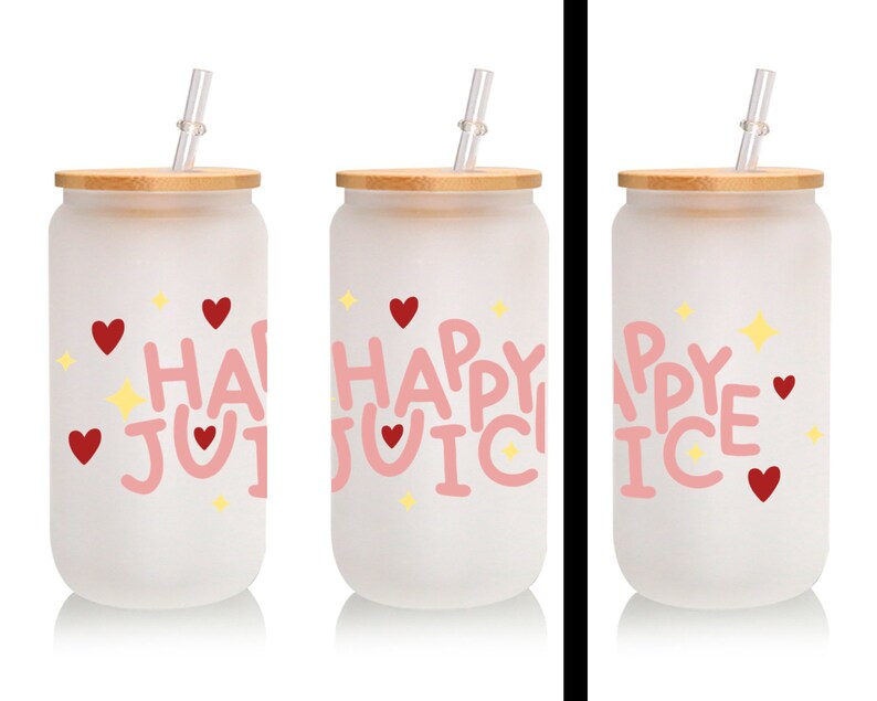 Happy Juice SVG & PNG Downloadable File Glass Can Design Mom Wine