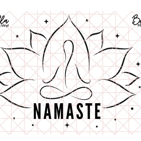 Namaste | Mediation | Lotus | Ready to Press Sublimation Transfer | Yoga Sublimation Transfer