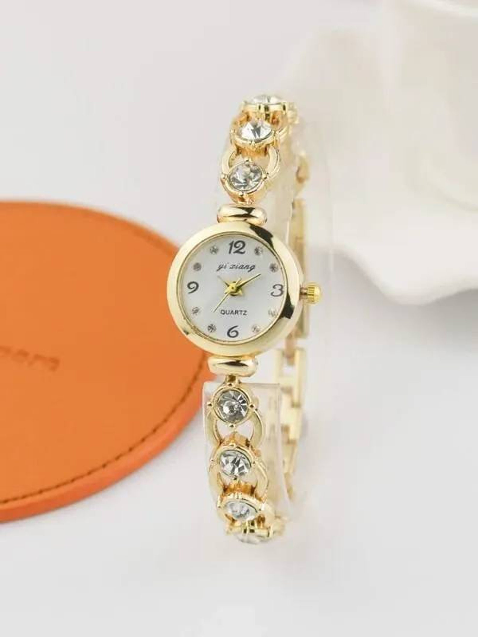 Women Rhinestone Gold Dainty Watch. Rhinestone Watch Gold Etsy