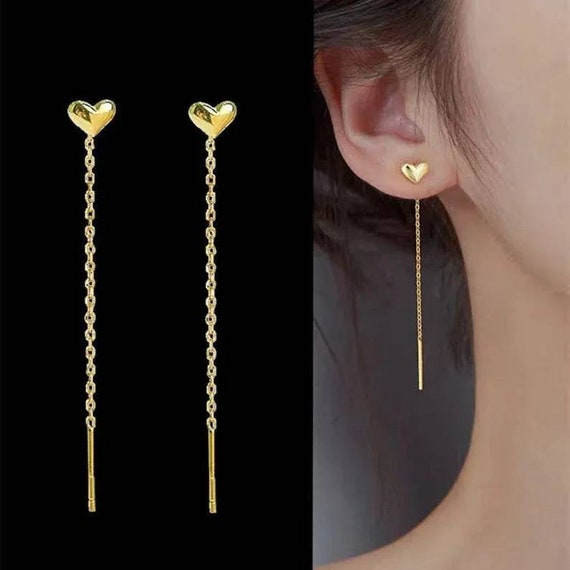 14K White Gold Diamond Floral Heart Earrings — Designs By S&R