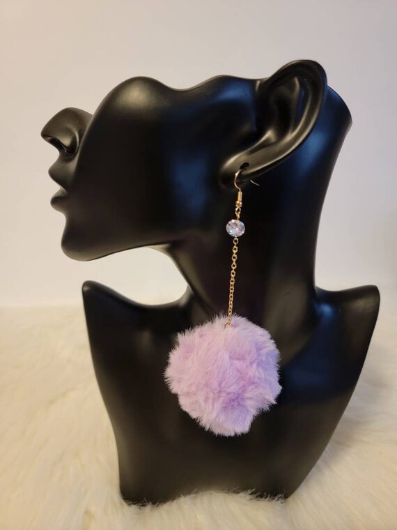 Pom pom on sale dangle earrings