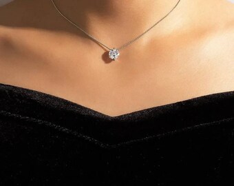 Silver Tgirls Clear Rhinestone Pendant Chain Necklace Crystal Choker Collar Necklaces Jewelry for Women and Girls Silver Tgirls Clear Rhinestone Pendant Chain Necklace Crystal Choker Collar Necklaces Jewelry for Women and Girls