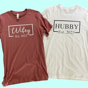 New Hubby and Wifey Matching Tees