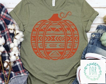 Paisley Pumpkin Fall Shirt - Orange