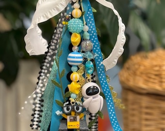 WALL-E and EVE Handmade Bag Charm