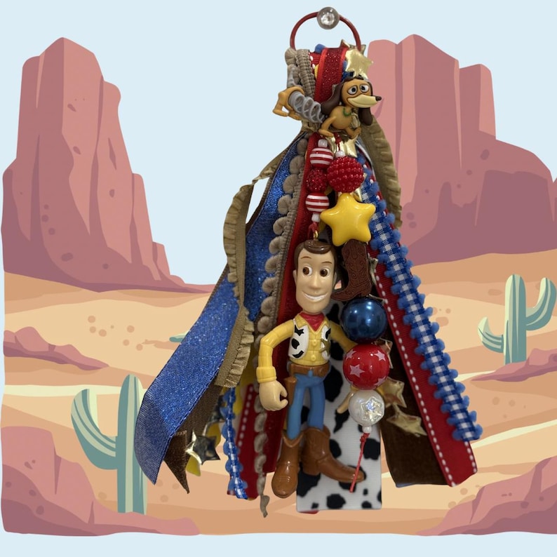 Woody Toy Story Bag Charm | Western Cowboy Tassel Purse Accessory afbeelding 1