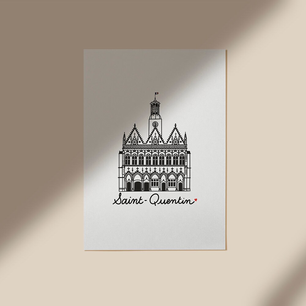 Affiche Illustration Ville Saint-Quentin