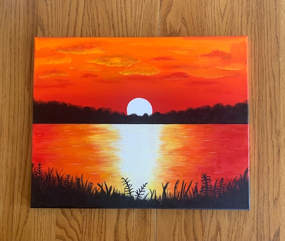 Sunset Painting - Acrylic Painting - Etsy