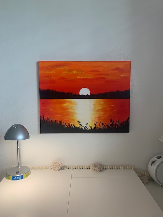 Sunset Painting - Acrylic Painting - Etsy