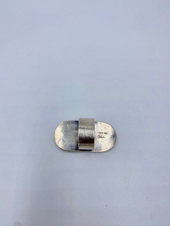 Vintage handmade turquoise statement ring - image 2