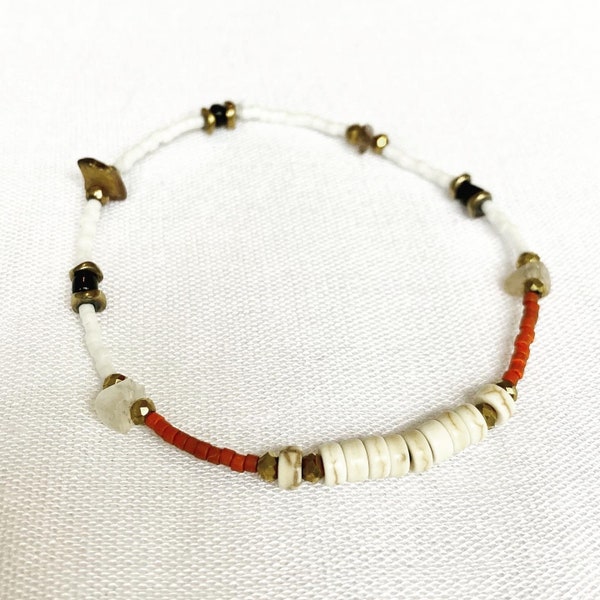 Bracelet de perles Esna - rouge