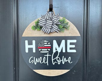 Interchangeable Sign | Front Door Decor | Home Sweet Home | Front Door Wreath | Front Door Hanger | Custom Door Sign | Home Decor