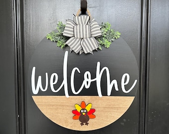 Interchangeable Sign | Front Door Decor | Welcome Sign | Front Door Wreath | Front Door Hanger | Custom Door Sign | Home Decor