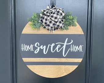 Front Door Decor | Front Door Wreath | Home Sweet Home | Door Hanger | Door Wreath | Housewarming Gift | Closing Gift | Home Decor