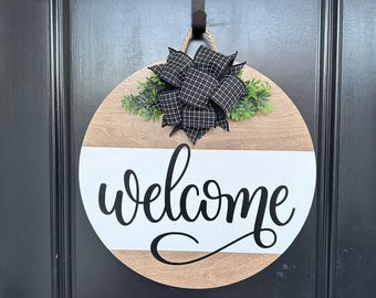 Front Door Decor | Front Door Wreath | Welcome Sign | Swoop | Door Hanger | Door Wreath | Housewarming Gift | Closing Gift | Home Decor