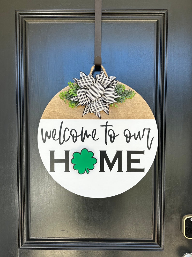 Interchangeable Sign Welcome Sign White Front Door All Seasons - Etsy