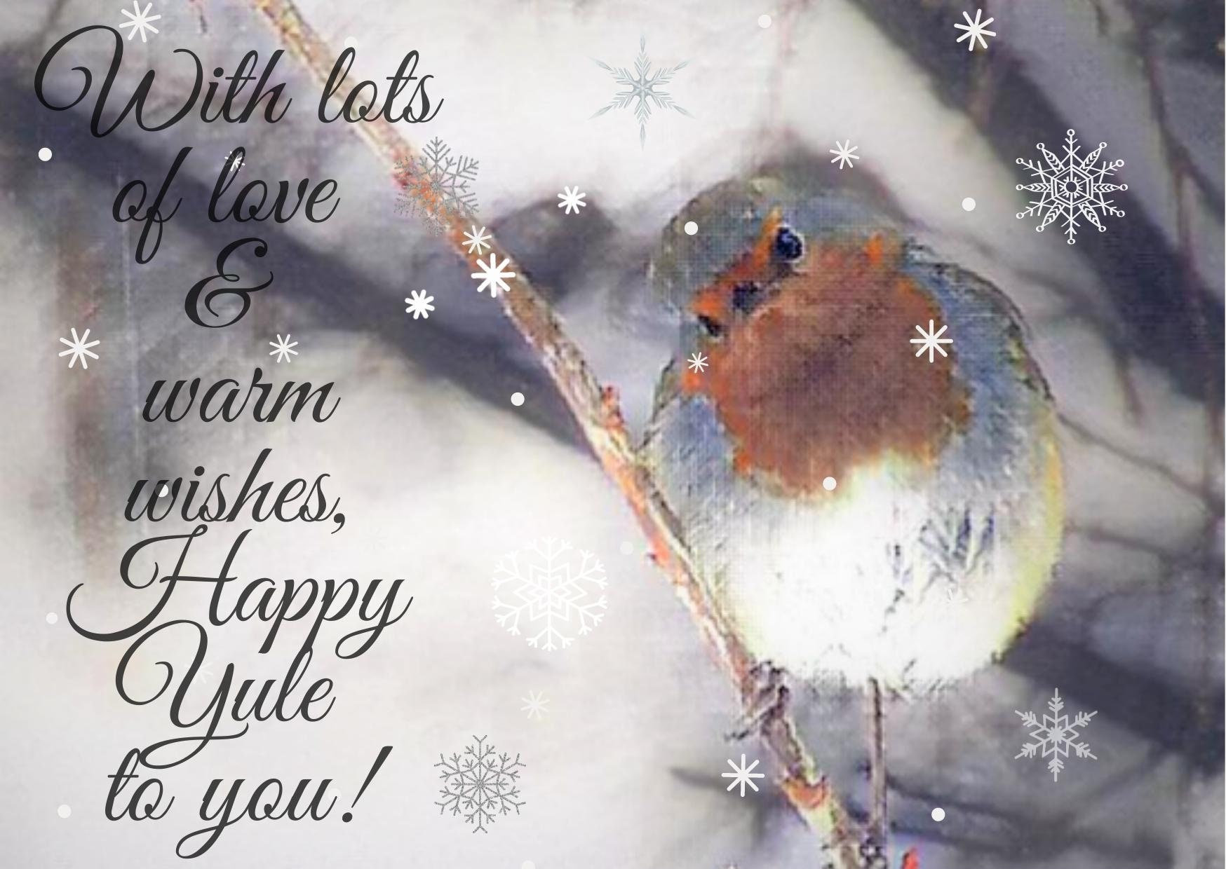 Printable Digital Yule Greeting Card Winter Themed Greeting - Etsy UK