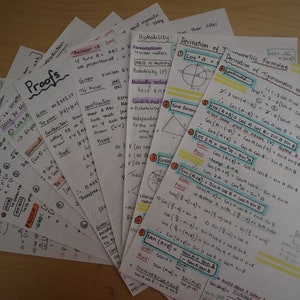 Lassen Sie cert Mathe Beweise und Ableitung Notizen
