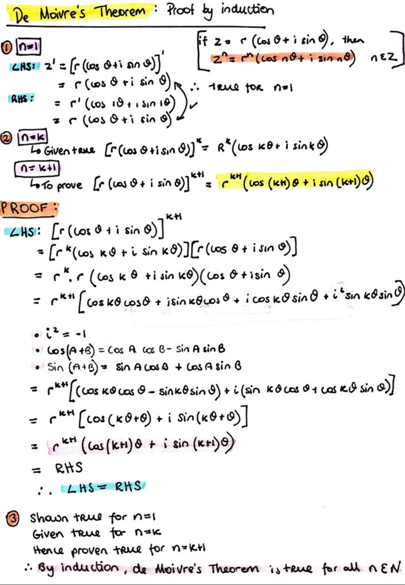 Leaving Cert Maths Proofs and Derivations Notes Etsy