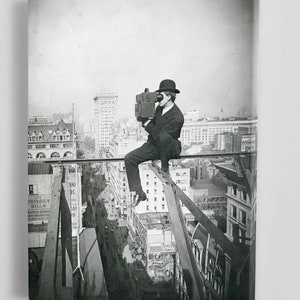 1930 Fotógrafo de almuerzo en la cima de un rascacielos Empire State Building NYC New York City Steel Workers, blanco y negro, Charles Clyde Ebbets