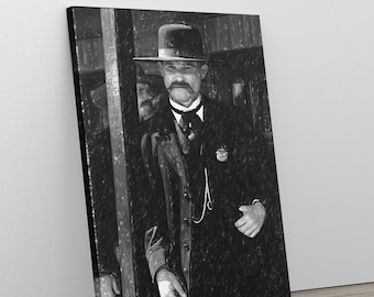 Wyatt Earp Kurt Russell Famous gunfighter original Charcoal print Tombstone Arizona Movie Print Canvas, western, outlaw, old west