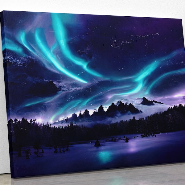 Northern Lights Wall Art Etsy