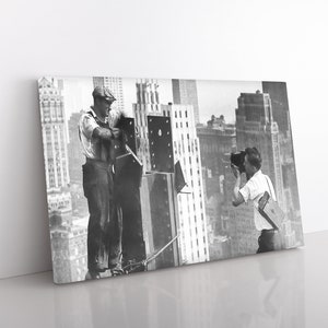 1930 Photographer of lunch atop of a skyscraper Empire State Building NYC New York City Steel Workers, Black and White, Charles Clyde Ebbets