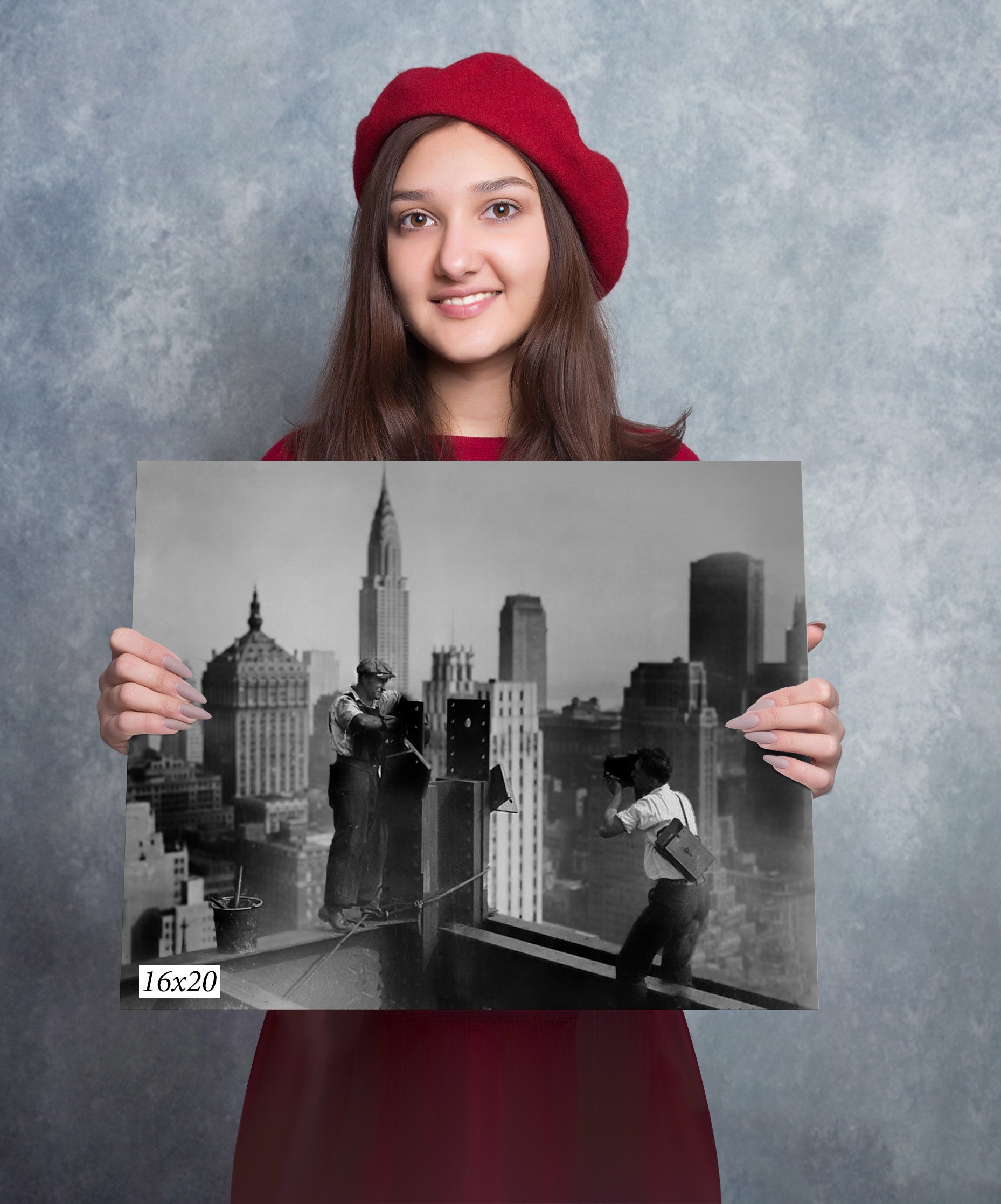 1930年 ニューヨークの超高層ビル、エンパイア・ステート・ビルの屋上