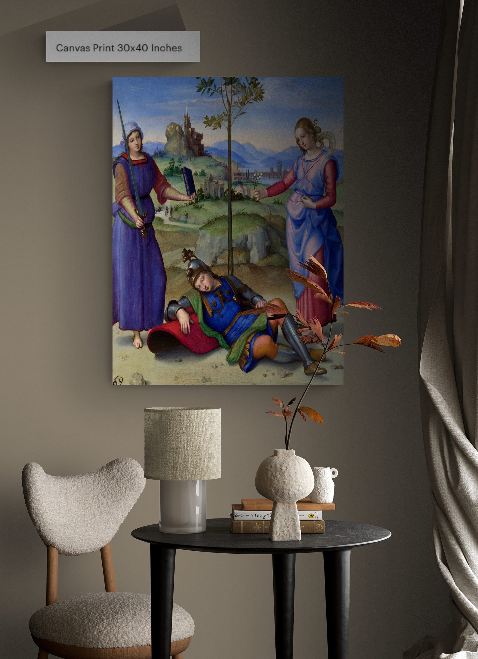 Raphael's an Allegory vision of a Knight 1504 Raphael Etsy