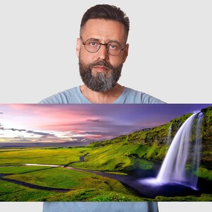 Waterfall Iceland Canvas Wall Art Decor Print Seljalandsfoss Skyline ...