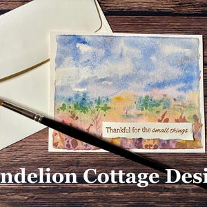 Haystack Mountain Notecard Original Watercolor Art  by Leslie Watkins