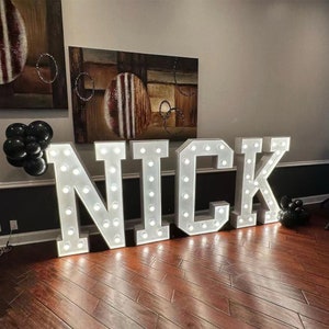 Letras de marquesina de 3 pies/4 pies/5 pies, letrero de letras grandes, letrero de letras Led de marquesina grande para decoración de bodas, decoración de eventos, luces de marquesina con alfabeto de A-Z Led Diy